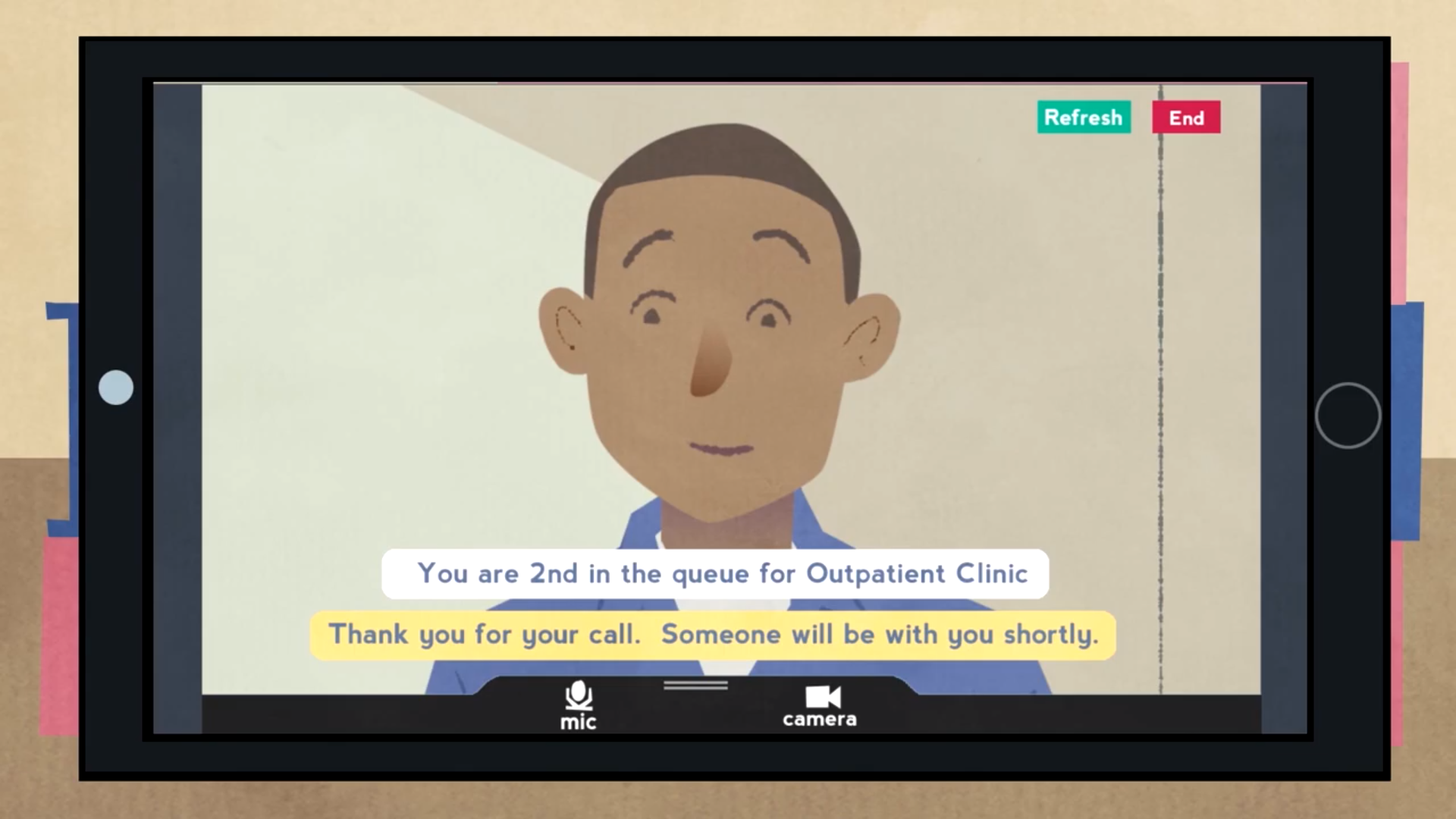 Screenshot from video consultation