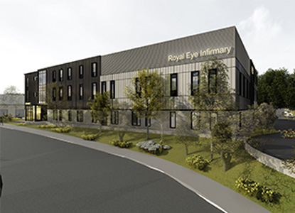 A digital mock up of the new REI building 