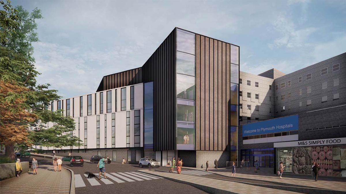 Artists impression of new urgent and emergency care facility, outside view of the building.