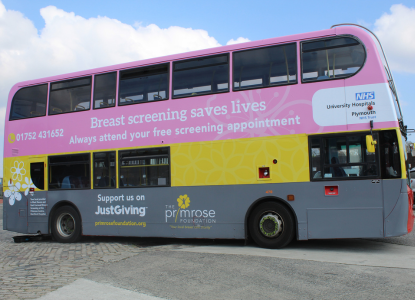 Primrose centre breast screening double decker bus