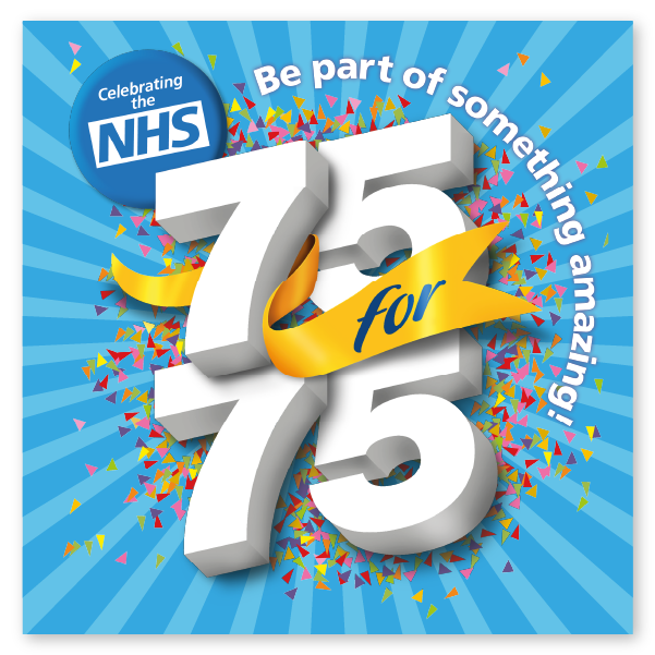 Logo for NHS 75 for 75
