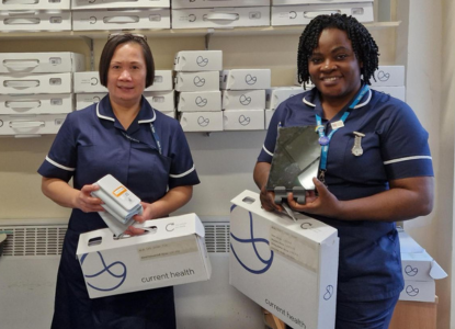 Virtual Ward nurses and equipment boxes