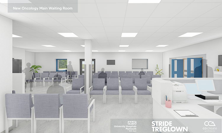 Architect graphic of waiting room, view 2
