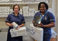 Virtual Ward nurses and equipment boxes
