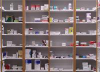 Image of boxes of medicines on shelves